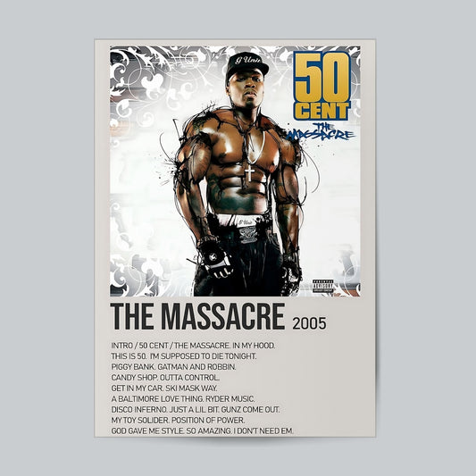 50 Cent The Massacre #Album Cover Wall Poster Posters Postor Shop 50-cent-the-massacre-album-cover-wall-poster Postor Shop 