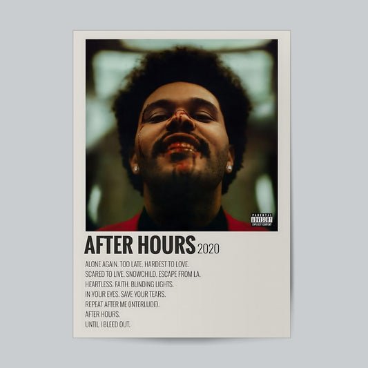 Afterhours #Album Cover Wall Poster Posters Postor Shop afterhours-album-cover-wall-poster Postor Shop 