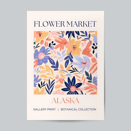 Alaska Flower Market #Floral Wall Poster Posters Postor Shop alaska-flower-market-floral-wall-poster Postor Shop 