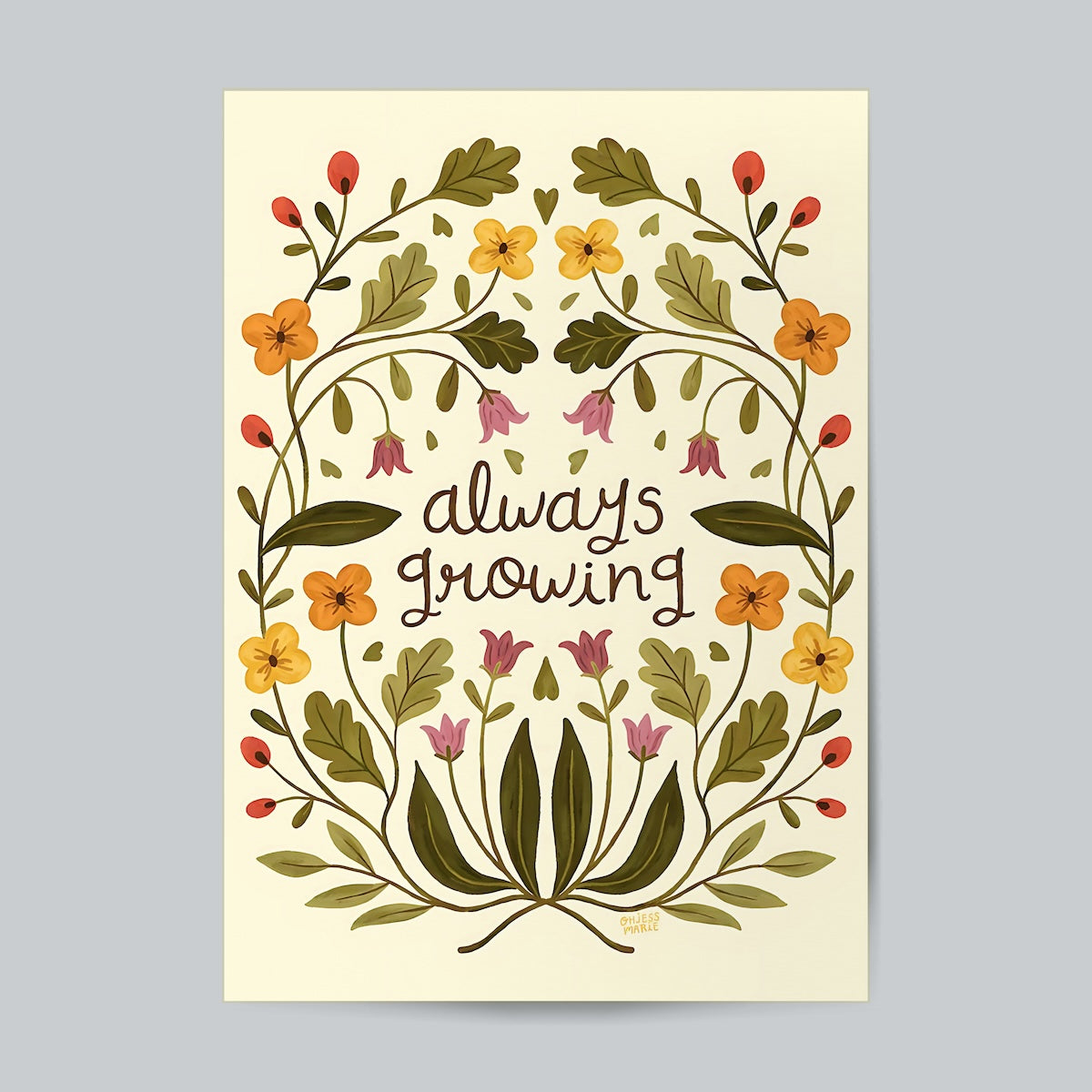 Always Growing #Floral Wall Poster Posters Postor Shop always-growing-floral-wall-poster Postor Shop 