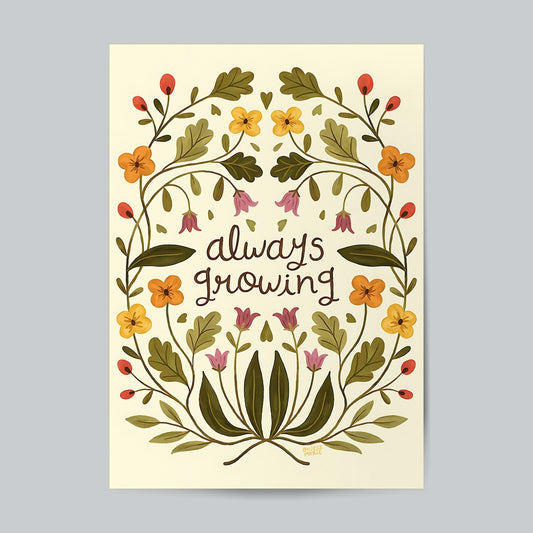 Always Growing #Floral Wall Poster Posters Postor Shop always-growing-floral-wall-poster Postor Shop 