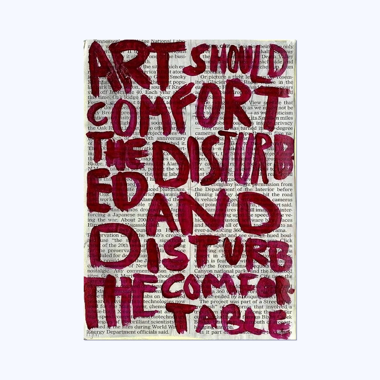 Art Shoud Comfort The Disturbed And Discomfort The Comfortable- Abstract Wall Postor Posters Postor Shop art-shoud-comfort-the-disturbed-and-discomfort-the-comfortable-abstract-wall-poster Postor Shop 