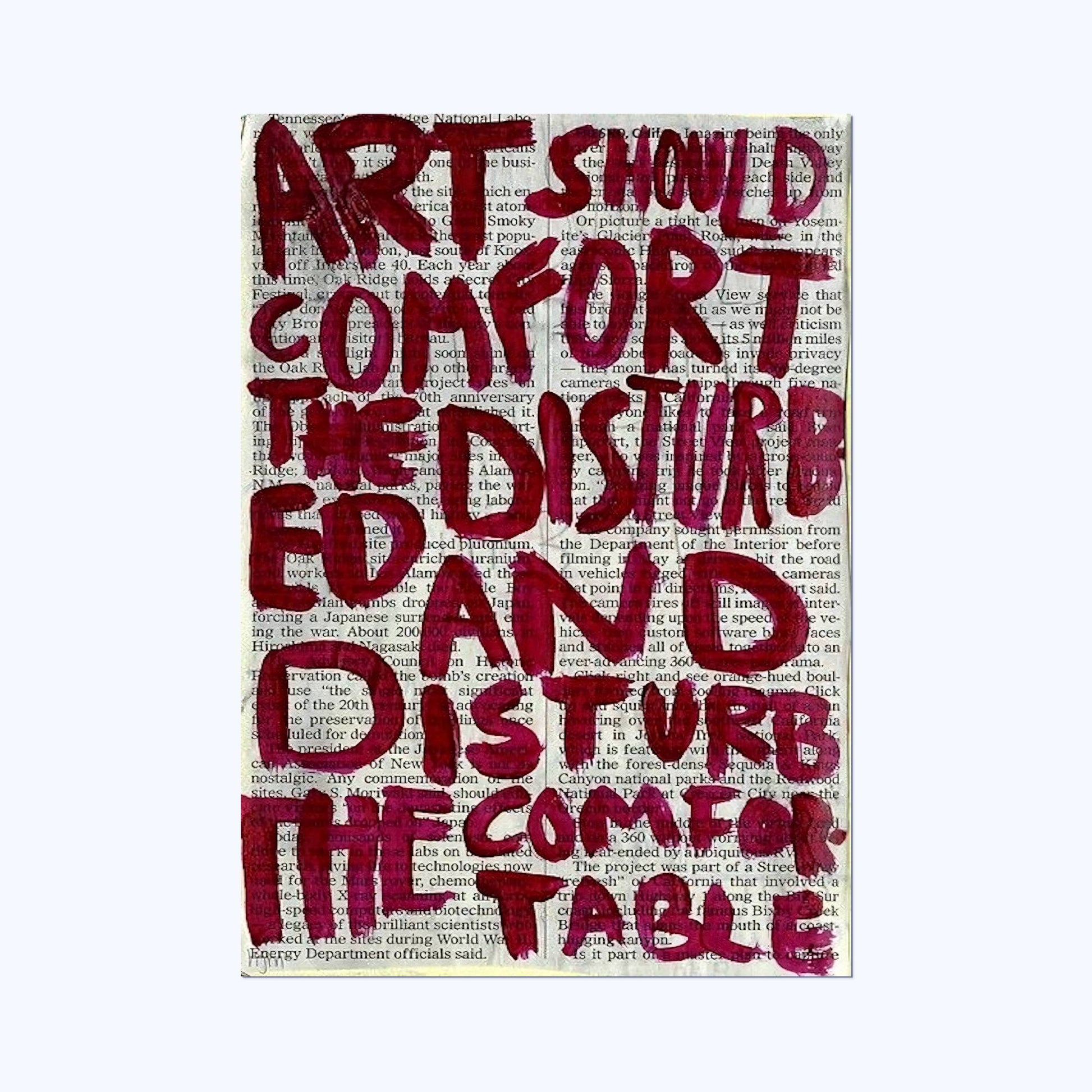 Art Shoud Comfort The Disturbed And Discomfort The Comfortable- Abstract Wall Postor Posters Postor Shop art-shoud-comfort-the-disturbed-and-discomfort-the-comfortable-abstract-wall-poster Postor Shop 