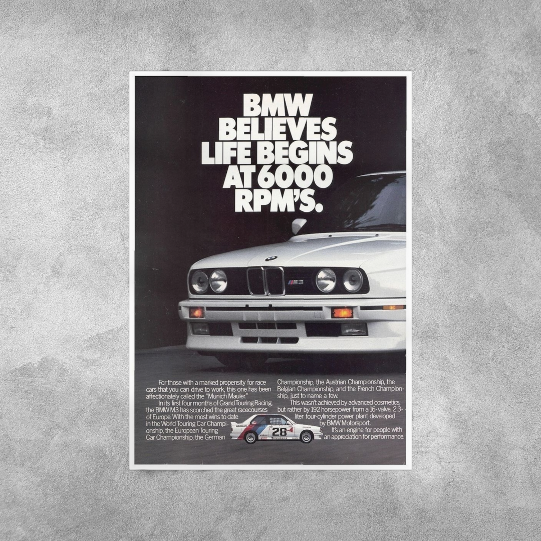 BMW M3 1980 Wall Postor Posters Postor Shop bmw-m3-980-wall-poster Postor Shop