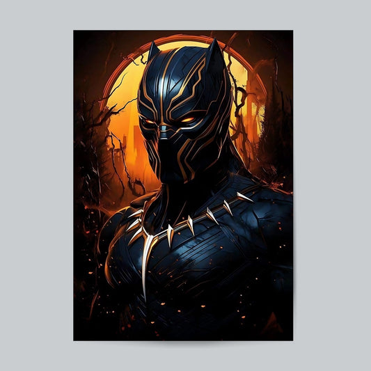 Black Panther - Marvel Superhero -02 #Movie Wall Poster. Posters Postor Shop black-panther-marvel-superhero-02-movie-wall-poster Postor Shop 