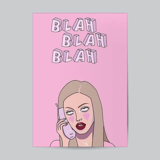 Blah Blah Blah Aesthetic Wall Poster Posters Postor Shop blah-blah-blah-aesthetic-wall-poster Postor Shop 