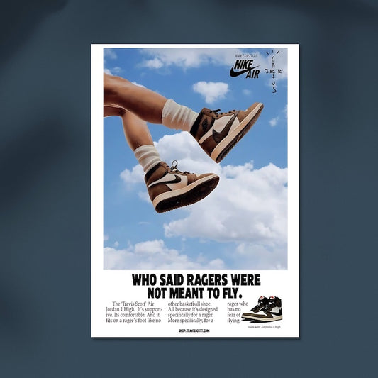 Cactus Jack x Nike Air #Sneaker Wall Poster Posters Postor Shop cactus-jack-x-nike-air-sneaker-wall-poster Postor Shop 