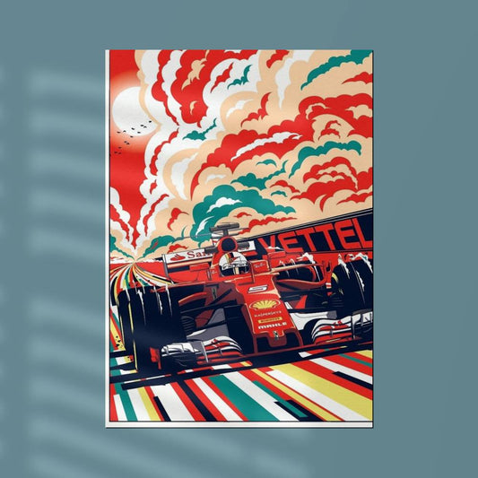 #9 Vettel F1 Wall Postor Posters Postor Shop 9-vettel-f1-wall-poster Postor Shop