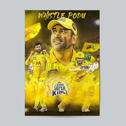 Chennai Super Kings #Cricket-03 Wall Poster Posters Postor Shop chennai-super-kings-cricket-03-wall-poster Postor Shop 