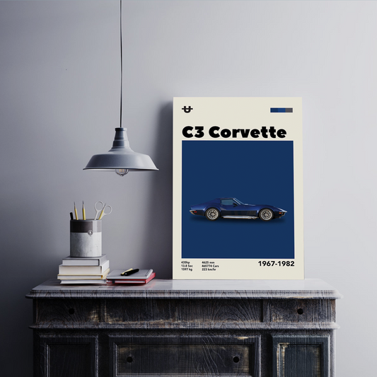 Chevorlet C3 Corvette Wall Postor Posters Postor Shop chevorlet-c3-corvette-wall-poster Postor Shop