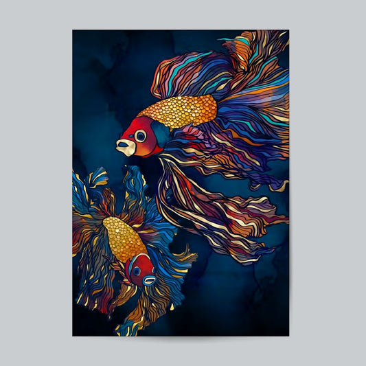 Colourful Fish #Aesthetic Wall Poster Posters Postor Shop colourful-fish-aesthetic-wall-poster Postor Shop 