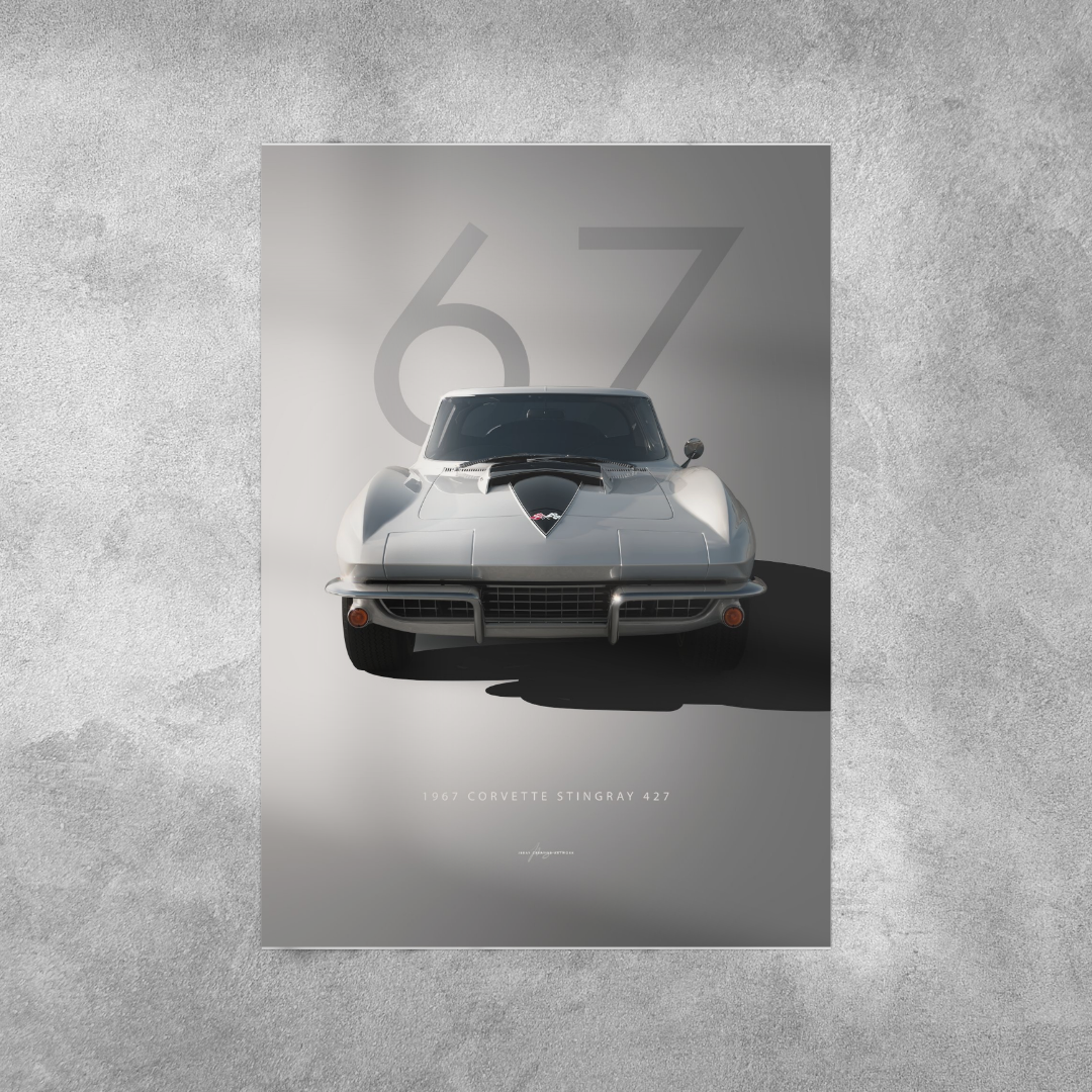 Corvette Stingray 1967 Wall Postor Posters Postor Shop corvette-stingray-1967-wall-poster Postor Shop