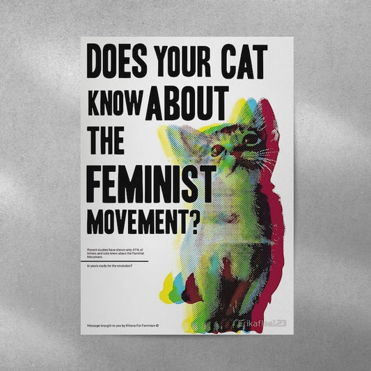 Does Your Cat Know About The Feminist Movement #Aesthetic Wall Postor Posters Postor Shop does-your-cat-know-about-the-feminist-movement-aesthetic-wall-poster Postor Shop 