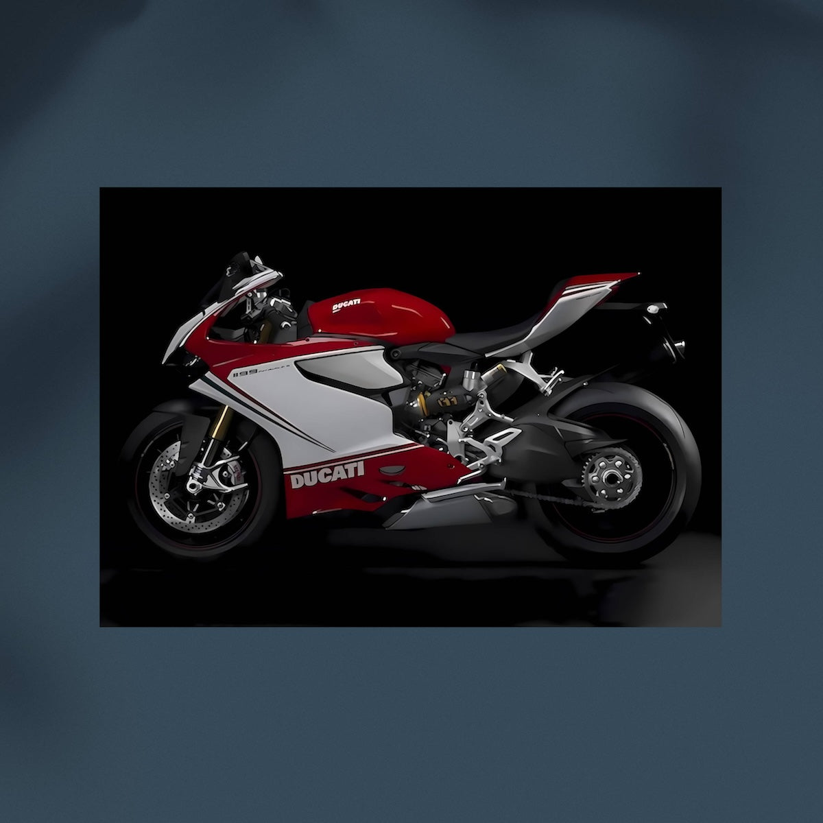 Ducati Panigale #Red White- Horizontal Wall Postor Posters Postor Shop ducati-panigale-red-white-horizontal-wall-poster Postor Shop 