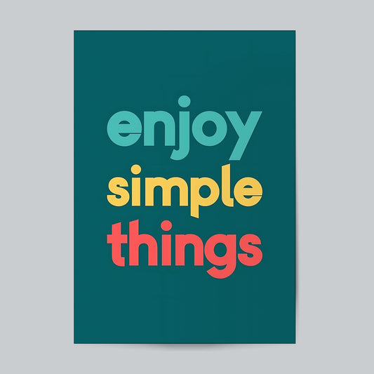 Enjoy Simple Things #Typography Wall Poster Posters Postor Shop enjoy-simple-things-typography-wall-poster Postor Shop 