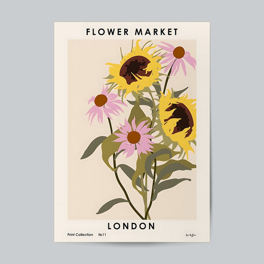 Flower Market, London #Floral Wall Poster Posters Postor Shop flower-market-london-floral-wall-poster Postor Shop 