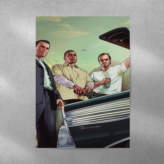 GTA V Micheal, Franklin & Trevor #Wall Postor. Posters Postor Shop gta-v-micheal-franklin-trevor-wall-poster Postor Shop 