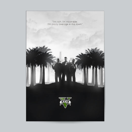 GTA V #Game-01 Wall Poster Posters Postor Shop gta-v-game-01-wall-poster Postor Shop 