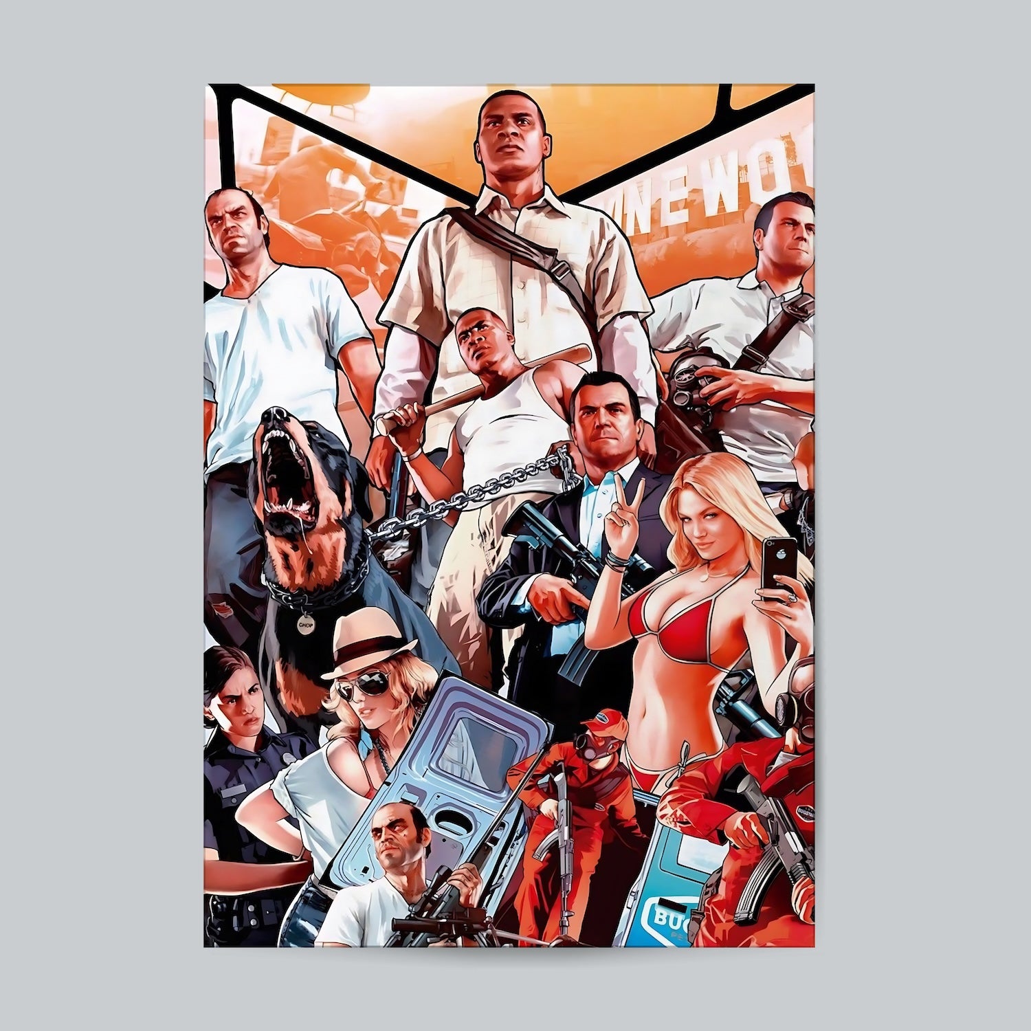 GTA V #Game Wall Poster Posters Postor Shop gta-v-game-wall-poster Postor Shop 