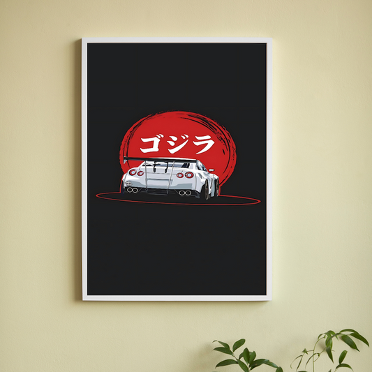 Nissan GTR R35 Wall Poster Posters Postor Shop nissan-gtr-r35-wall-art-poster Postor Shop