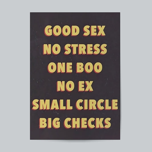 Good Sex No Stress #Typography Wall Poster Posters Postor Shop good-sex-no-stress-typography-wall-poster Postor Shop 