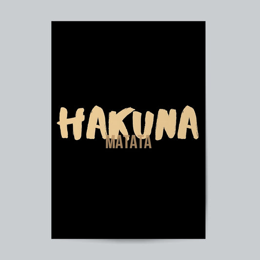 Hakuna Matata #Typography Wall Poster Posters Postor Shop hakuna-matata-typography-wall-poster Postor Shop 