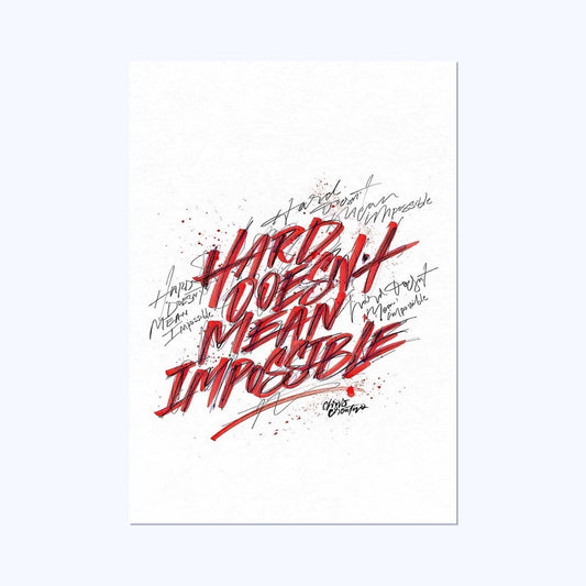 Hard Dosn't Mean Impossible-Wall Postor Posters Postor Shop hard-dosnt-mean-impossible-wall-poster Postor Shop 