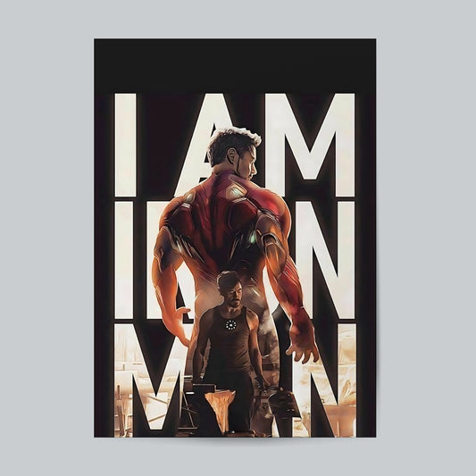 I Am Iron Man - Tony Stark Marvel Superhero #Movie Wall Poster. Posters Postor Shop i-am-iron-man-tony-stark-marvel-superhero-movie-wall-poster Postor Shop 