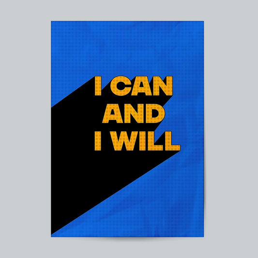 I Can And I Will #Typography Wall Poster Posters Postor Shop i-can-and-i-will-typography-wall-poster Postor Shop 