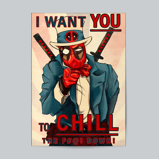 I Want You To Chill Deadpool #Marvel Universe Wall Poster Posters Postor Shop i-want-you-to-chill-deadpool-marvel-universe-wall-poster Postor Shop 