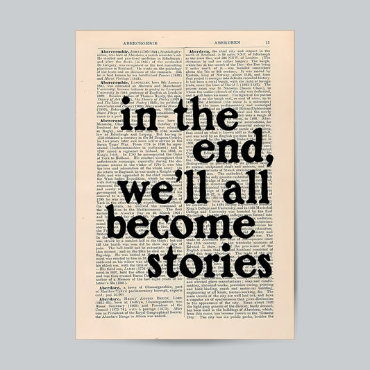 In The End We'll All Become Stories Aesthetic Wall Poster Posters Postor Shop in-the-end-well-all-become-stories-aesthetic-wall-poster Postor Shop 