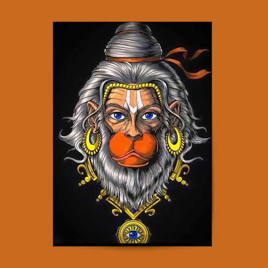 Lord Hanuman 02 #Hindu God Wall Poster Posters Postor Shop lord-hanuman-02-hindu-god-wall-poster Postor Shop 