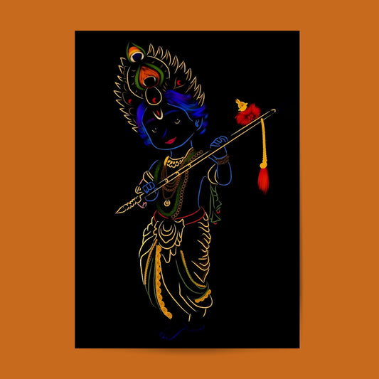 Lord Krishna 06 #Hindu God Wall Poster Posters Postor Shop lord-krishna-06-hindu-god-wall-poster Postor Shop 