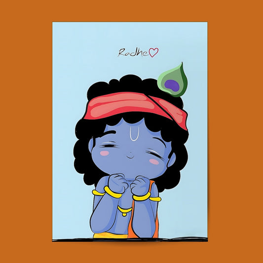 Lord Krishna 08 #Hindu God Wall Poster Posters Postor Shop lord-krishna-08-hindu-god-wall-poster Postor Shop 