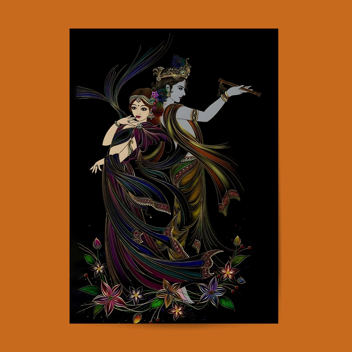 Lord Krishna 09 #Hindu God Wall Poster Posters Postor Shop lord-krishna-09-hindu-god-wall-poster Postor Shop 