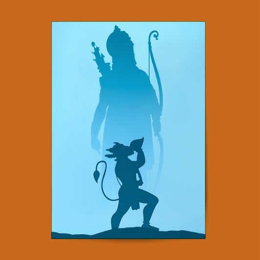 Lord Ram And Lord Hanuman #Hindu God Wall Poster Posters Postor Shop lord-ram-and-lord-hanuman-hindu-god-wall-poster Postor Shop 