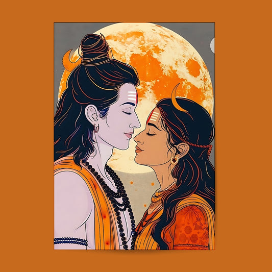 Lord Shiva And Parvati #Hindu God Wall Poster Posters Postor Shop lord-shiva-and-parvati-hindu-god-wall-poster Postor Shop 