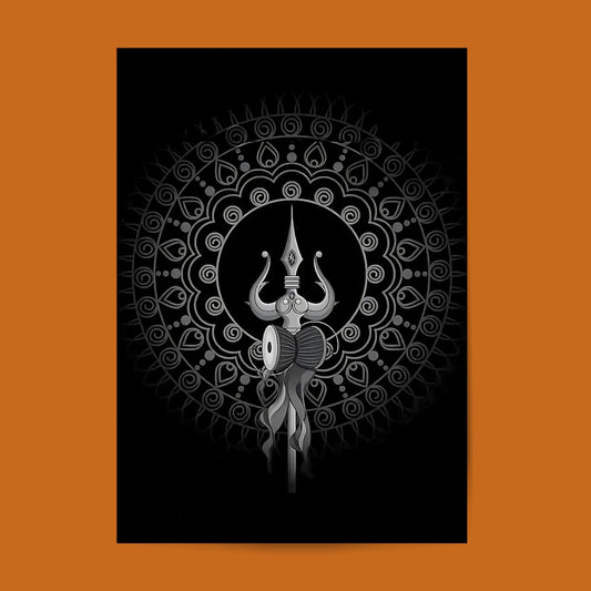 Lord Shiva Trident #Hindu God Wall Poster Posters Postor Shop lord-shiva-trident-hindu-god-wall-poster Postor Shop 