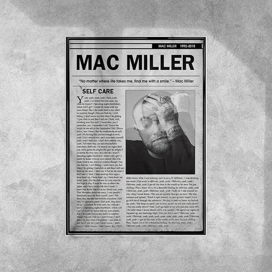 Mac Miller BW Wall Postor Posters Postor Shop mac-miller-bw-wall-poster Postor Shop 