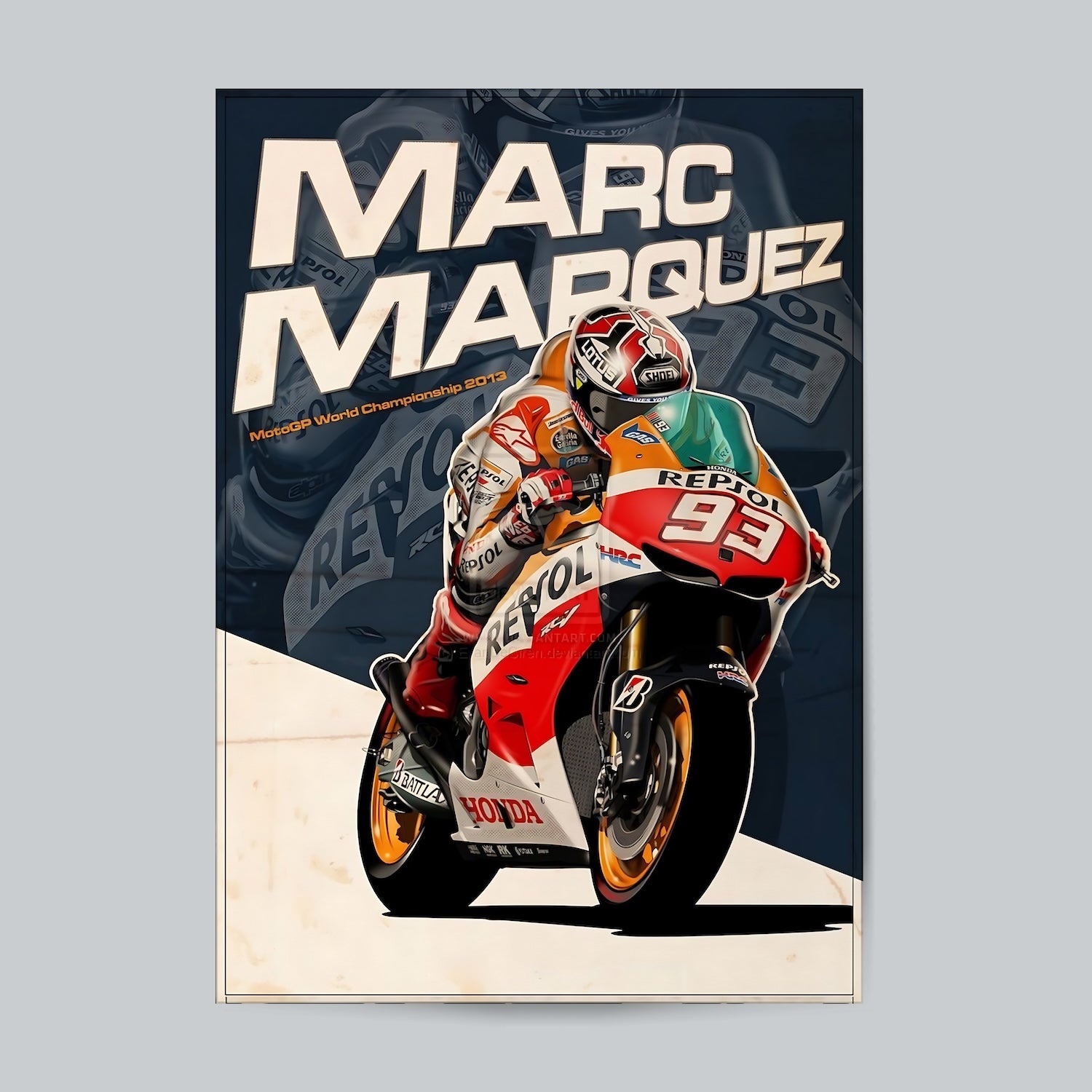 Mark Marquez #Bike Wall Poster Posters Postor Shop mark-marquez-bike-wall-poster Postor Shop 