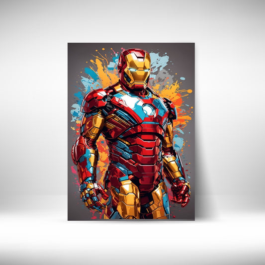 Marvel's Iron Man-Colour Blast Wall Postor Posters Postor Shop marvels-iron-man-colour-blast-wall-poster Postor Shop 