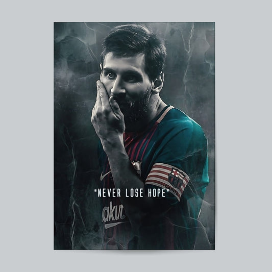 Messi Never Loose Hope #Football Wall Poster Posters Postor Shop messi-never-loose-hope-football-wall-poster Postor Shop 