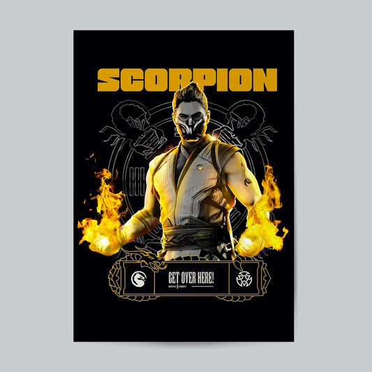 Mortal Kombat Scorpion #Game Wall Poster Posters Postor Shop mortal-kombat-scorpion-game-wall-poster Postor Shop 