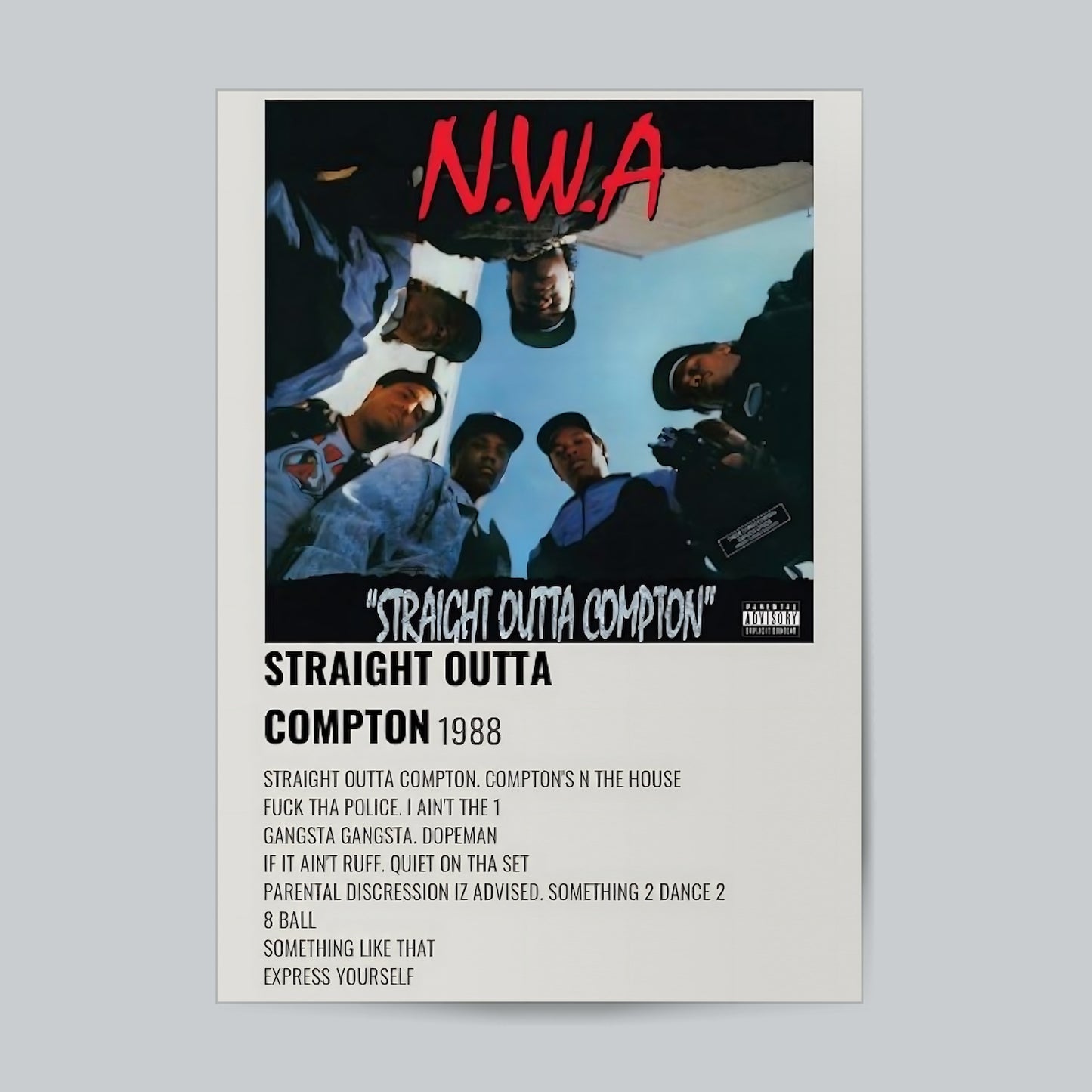 NWA #Album Cover Wall Poster Posters Postor Shop nwa-album-cover-wall-poster Postor Shop 