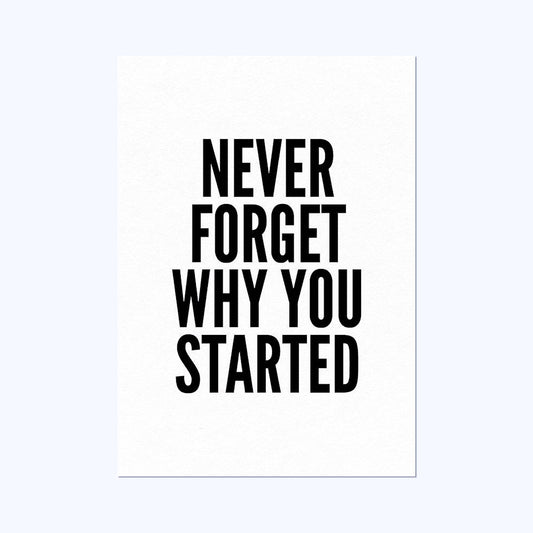 Never Forget Why You Started- Wall Postor Posters Postor Shop never-forget-why-you-started-wall-poster Postor Shop 