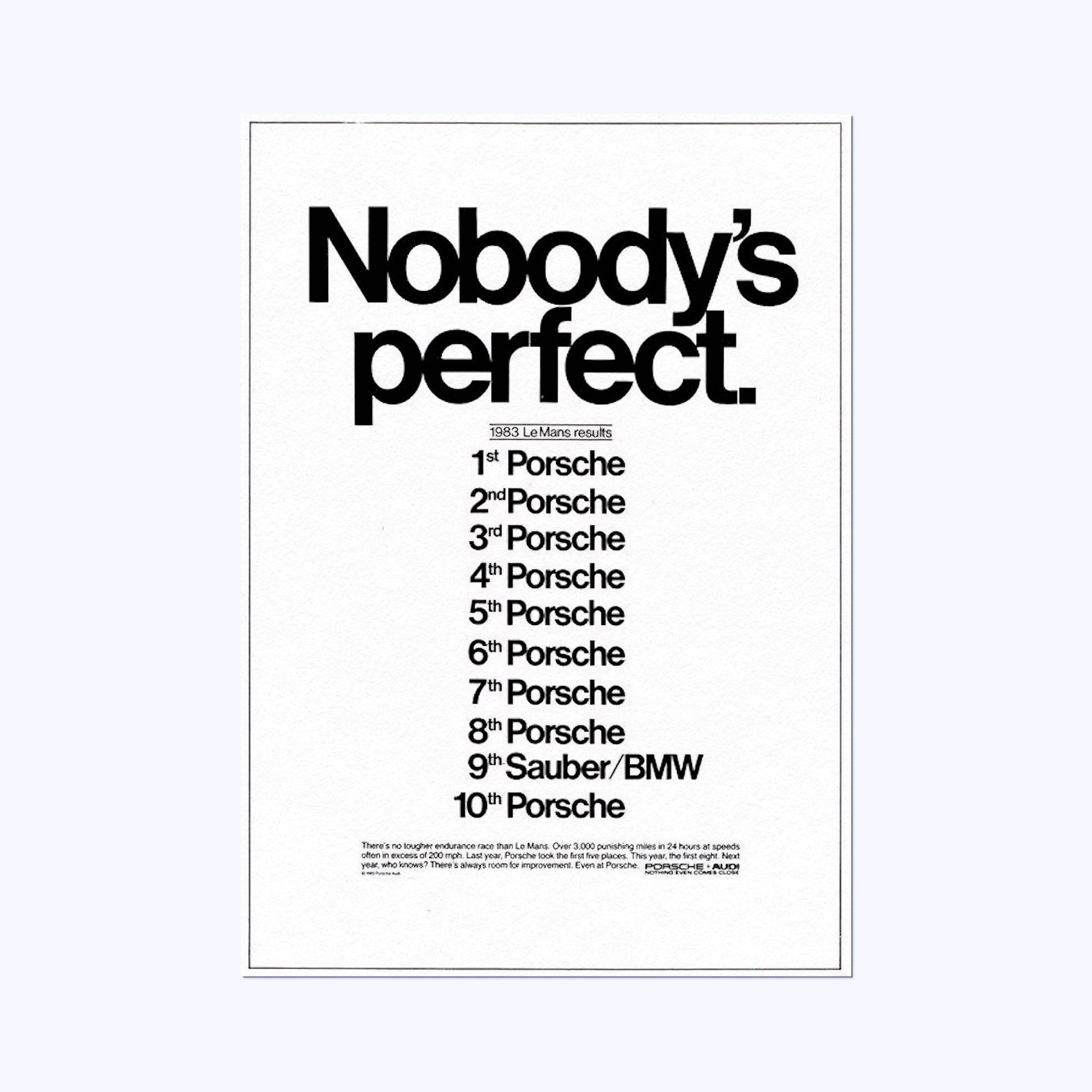 Nobody Is Perfect Car Typography-Wall Postor Posters Postor Shop nobody-is-perfect-car-typography-wall-poster Postor Shop 