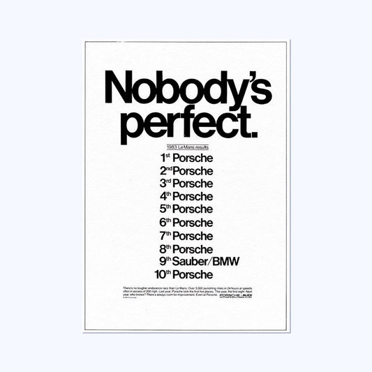 Nobody Is Perfect Car Typography-Wall Postor Posters Postor Shop nobody-is-perfect-car-typography-wall-poster Postor Shop 