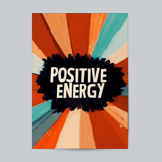 Positive Energy #Typography Wall Poster Posters Postor Shop positive-energy-typography-wall-poster Postor Shop 