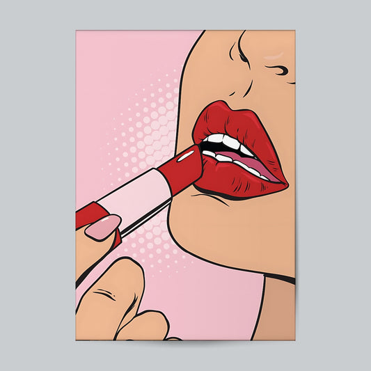 Red Lipstick Girls Wall Poster Posters Postor Shop red-lipstick-girls-wall-poster Postor Shop 
