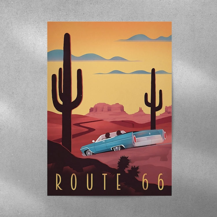 Route 66 #Aesthetic Wall Postor Posters Postor Shop route-66-aesthetic-wall-poster Postor Shop 